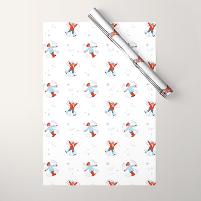 Snow Angels Wrapping Paper Gallery Image 1