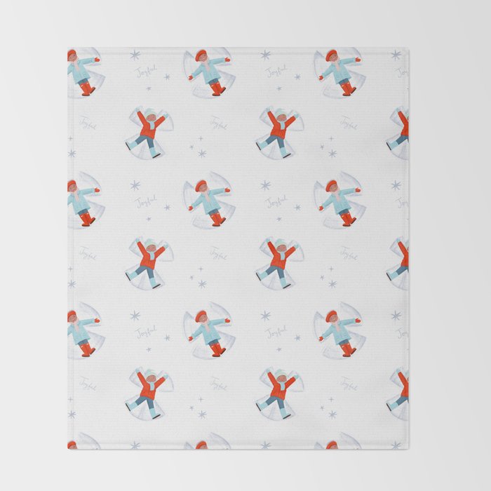 Snow Angels Throw Blanket Gallery Image 2