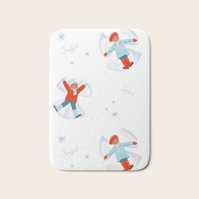 Snow Angels Bath Mat Gallery Image 1