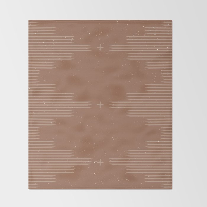 Southwestern Minimalist - Camel Brown Throw Blanket Gallery Image 2