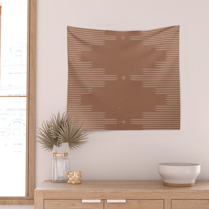 Southwestern Minimalist - Camel Brown Wall Tapestry Gallery Image 2