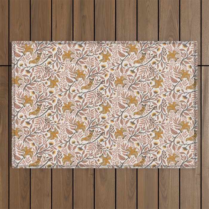 Secret Garden Birds - Neutral  Outdoor Rug Gallery Image 1