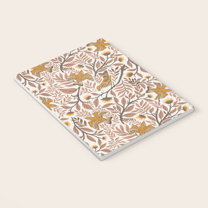 Secret Garden Birds - Neutral  Notebook Gallery Image 3