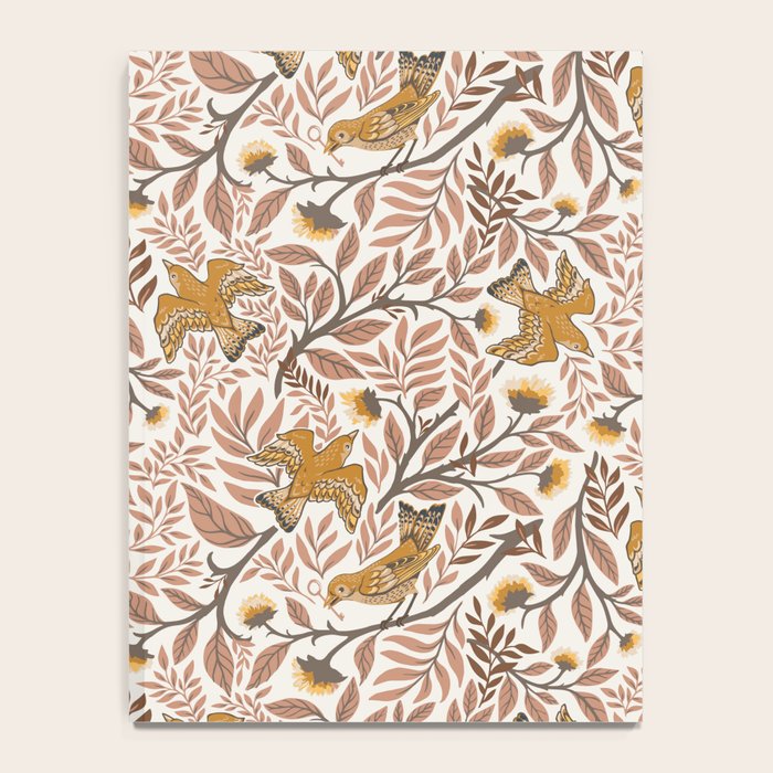 Secret Garden Birds - Neutral  Notebook Gallery Image 4