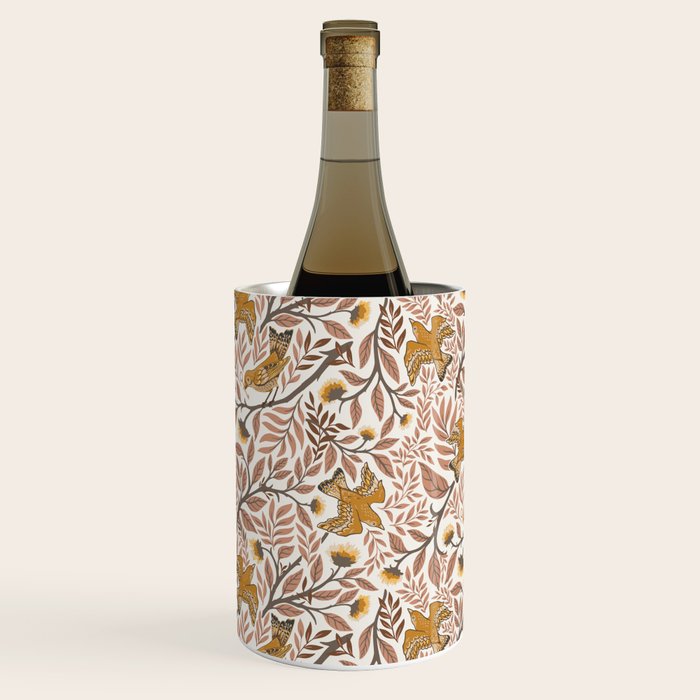 Secret Garden Birds - Neutral  Wine Chiller Gallery Image 1
