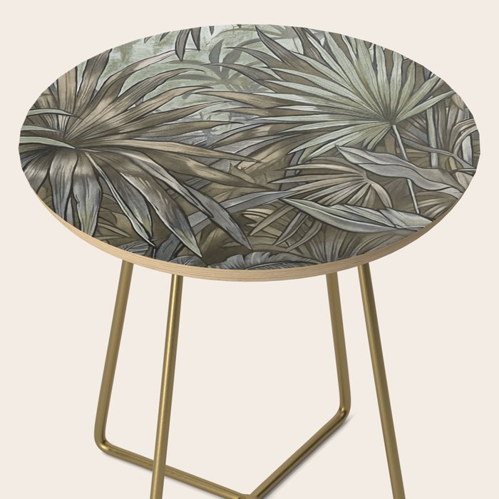 Mystic Jungle Tropical Escape Teal Green Brown Side Table Gallery Image 2