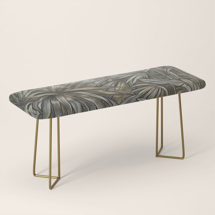 Mystic Jungle Tropical Escape Teal Green Brown Bench Gallery Image 2