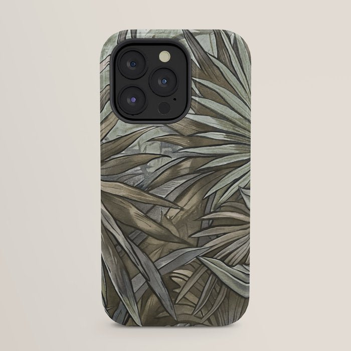Mystic Jungle Tropical Escape Teal Green Brown iPhone Case Gallery Image 31
