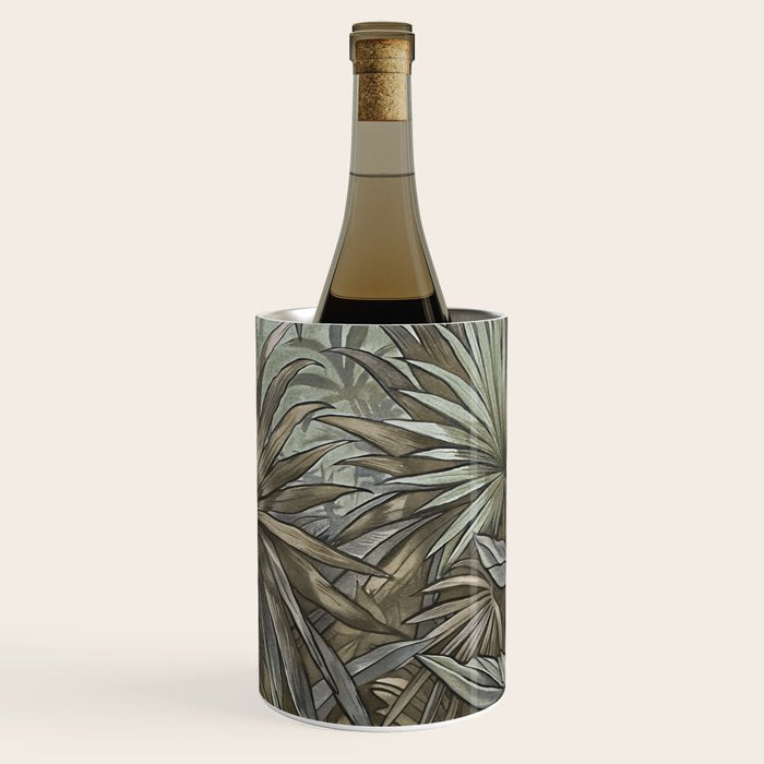Mystic Jungle Tropical Escape Teal Green Brown Wine Chiller Gallery Image 1