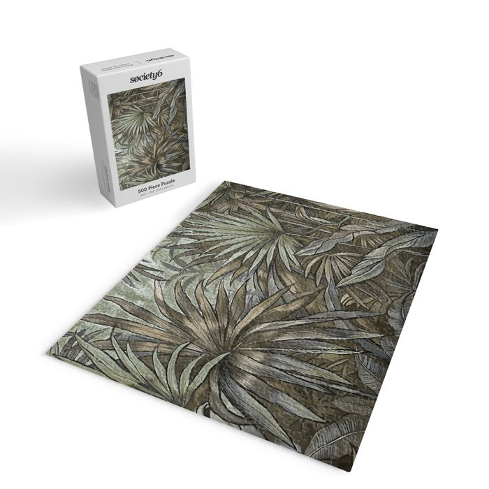 Mystic Jungle Tropical Escape Teal Green Brown Jigsaw Puzzle Gallery Image 2