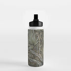 Mystic Jungle Tropical Escape Teal Green Brown Water Bottle Gallery Image 2