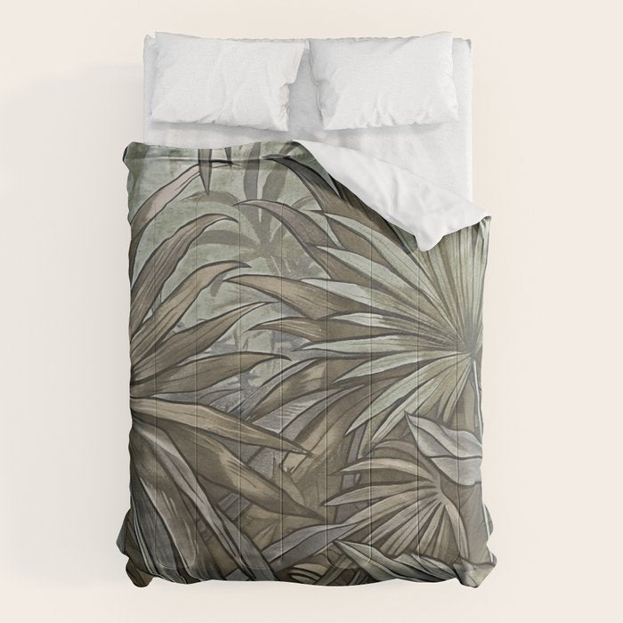 Mystic Jungle Tropical Escape Teal Green Brown Comforter Gallery Image 1