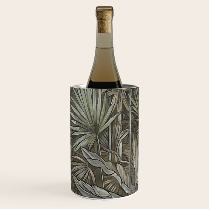 Mystic Jungle Tropical Escape Teal Green Brown Wine Chiller Gallery Image 3