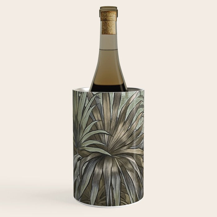 Mystic Jungle Tropical Escape Teal Green Brown Wine Chiller Gallery Image 2