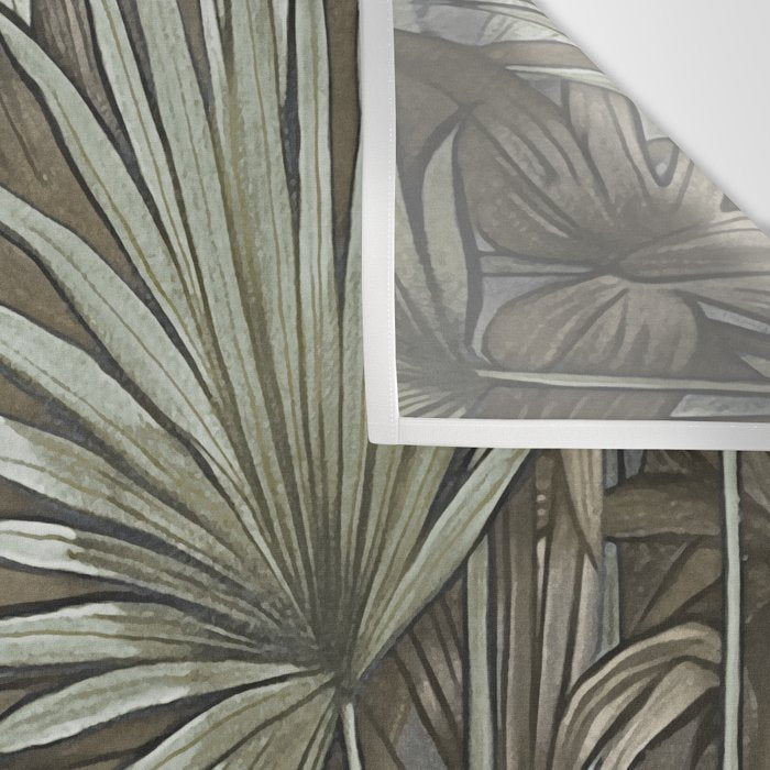 Mystic Jungle Tropical Escape Teal Green Brown Wall Tapestry Gallery Image 3