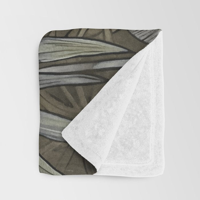 Mystic Jungle Tropical Escape Teal Green Brown Throw Blanket Gallery Image 3