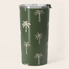 Vintage palm tree beach doodle pattern Travel Mug Gallery Image 2