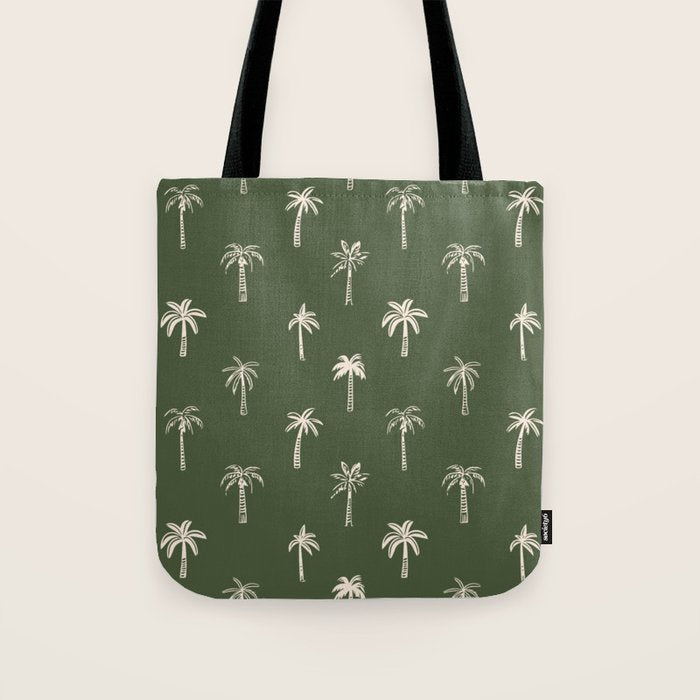 Vintage palm tree beach doodle pattern Tote Bag Gallery Image 1