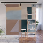 Modern Abstraction  Mocha Mousse Wall Mural Gallery Image 1