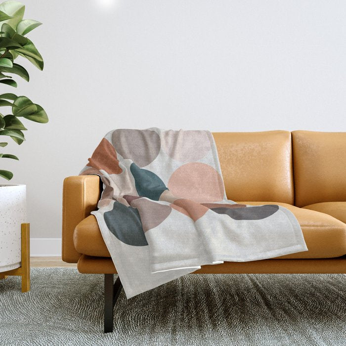 Neutral Geometric 5A Throw Blanket Gallery Image 1