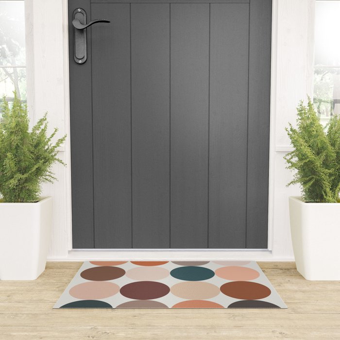 Neutral Geometric 5A Welcome Mat Gallery Image 3