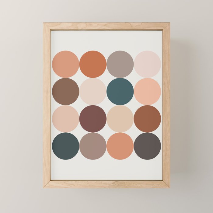 Neutral Geometric 5A Mini Art Print Gallery Image 1