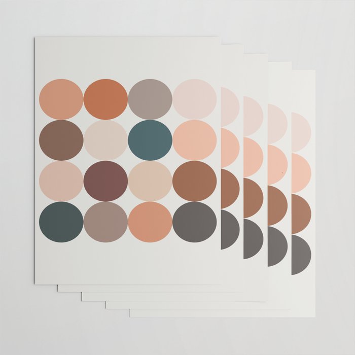Neutral Geometric 5A Wrapping Paper Gallery Image 3