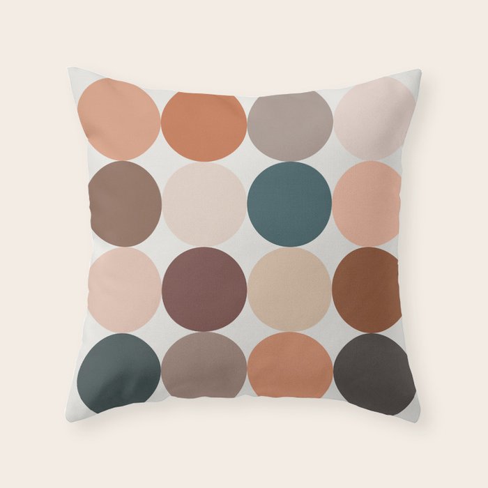 Neutral Geometric 5A Throw Pillow Gallery Image 1