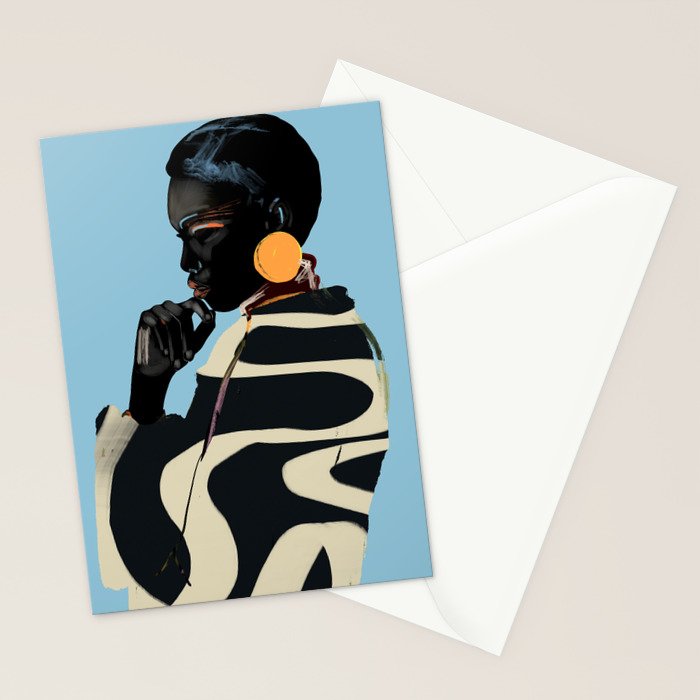 Girl Portrait 33 Stationery Card Gallery Image 2