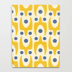 Mid Century Modern Abstract Pattern 641 Googie Yellow and Blue Notebook Gallery Image 4