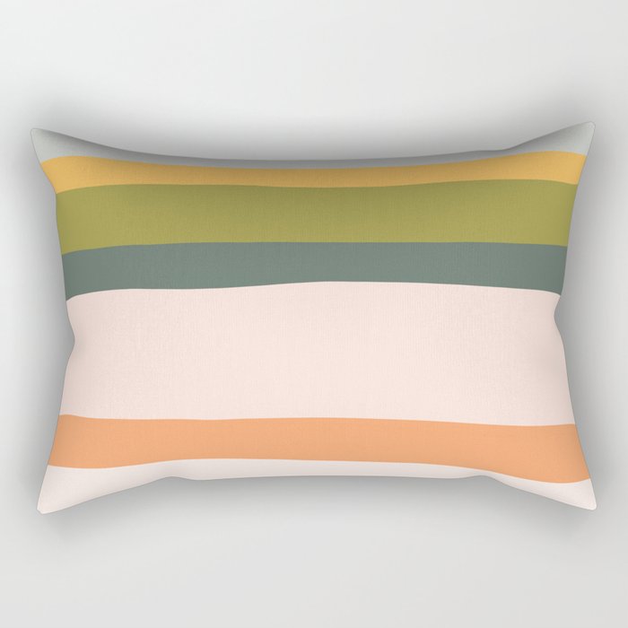"Dreamy Stripes" Colorful & Fun Children's Stripe Pattern Rectangular Pillow Gallery Image 1