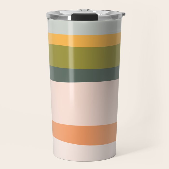"Dreamy Stripes" Colorful & Fun Children's Stripe Pattern Travel Mug Gallery Image 1