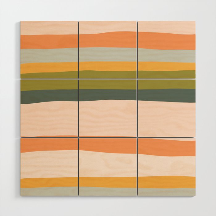 "Dreamy Stripes" Colorful & Fun Children's Stripe Pattern Wood Wall Art Gallery Image 1