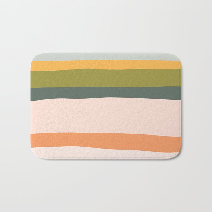 "Dreamy Stripes" Colorful & Fun Children's Stripe Pattern Bath Mat Gallery Image 1