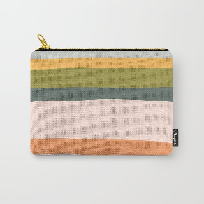 "Dreamy Stripes" Colorful & Fun Children's Stripe Pattern Carry All Pouch Gallery Image 1