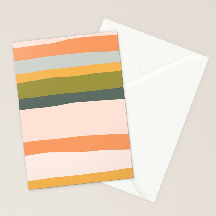 "Dreamy Stripes" Colorful & Fun Children's Stripe Pattern Stationery Card Gallery Image 2