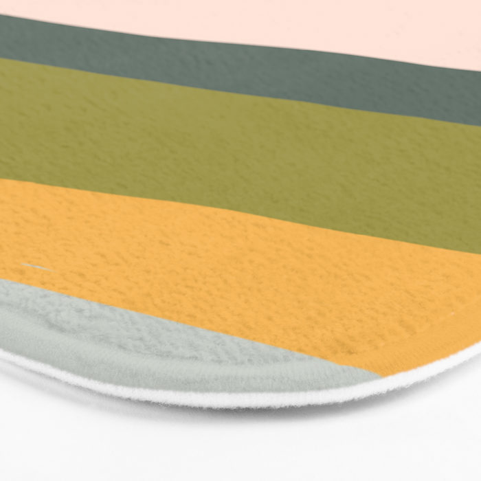 "Dreamy Stripes" Colorful & Fun Children's Stripe Pattern Bath Mat Gallery Image 3