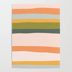 "Dreamy Stripes" Colorful & Fun Children's Stripe Pattern Poster Gallery Image 4