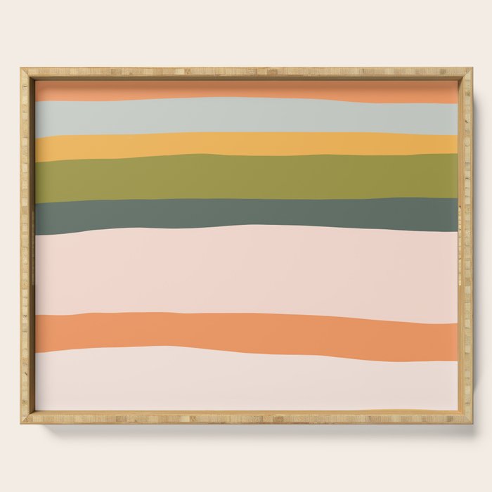 "Dreamy Stripes" Colorful & Fun Children's Stripe Pattern Serving Tray Gallery Image 1