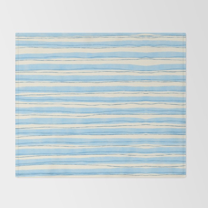 Azul Stripes Throw Blanket Gallery Image 2