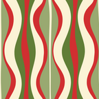 Mod Christmas - Retro Hourglass Abstract Pattern in Green, Red, and Cream  Coffee Mug Gallery Image 2