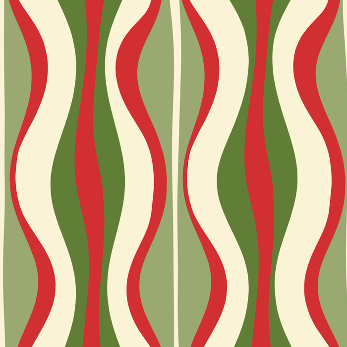 Mod Christmas - Retro Hourglass Abstract Pattern in Green, Red, and Cream  Coffee Mug Gallery Image 2