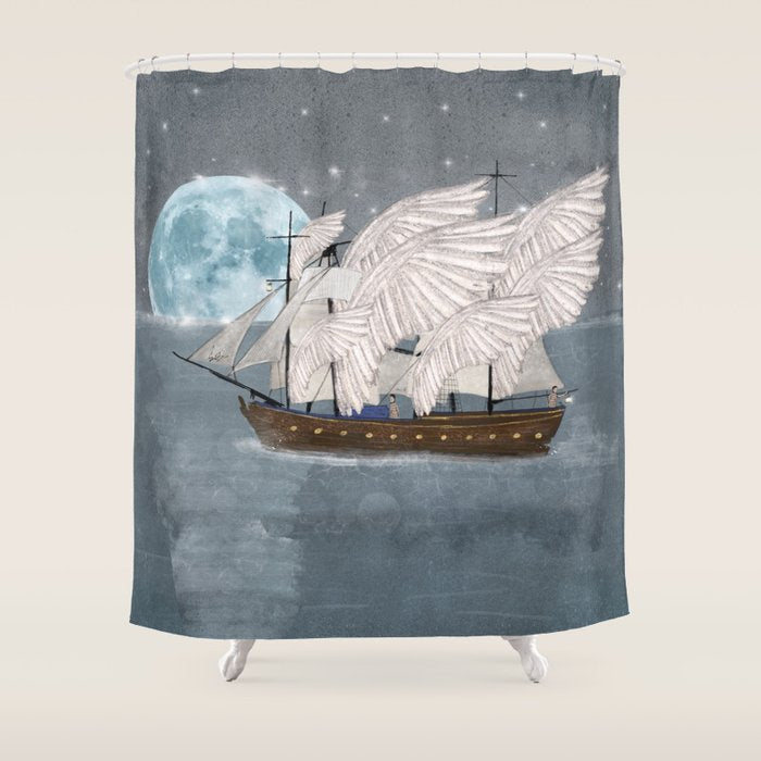 the wing ship Shower Curtain Gallery Image 1