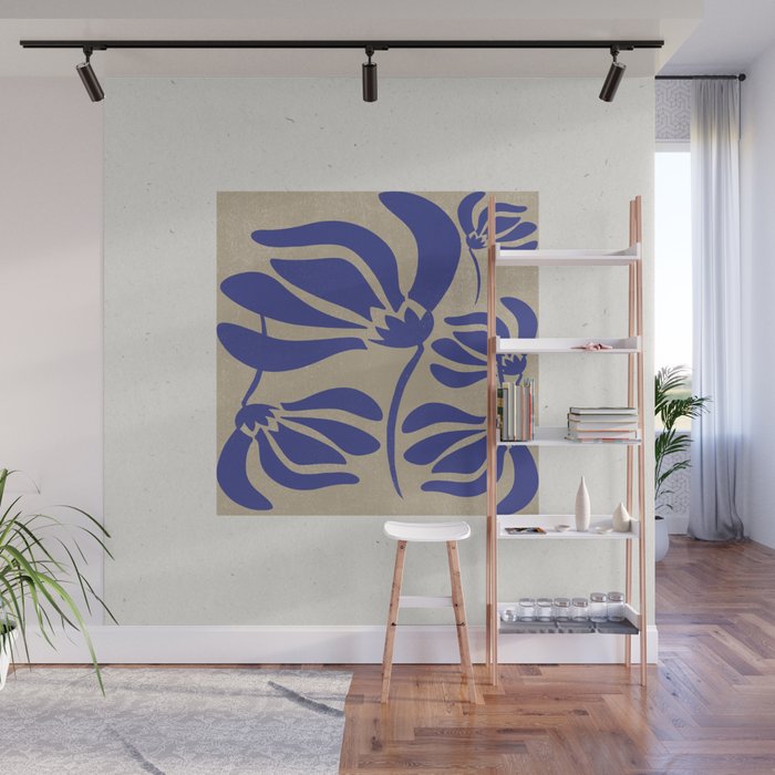 Blue Garden Wall Mural Gallery Image 1