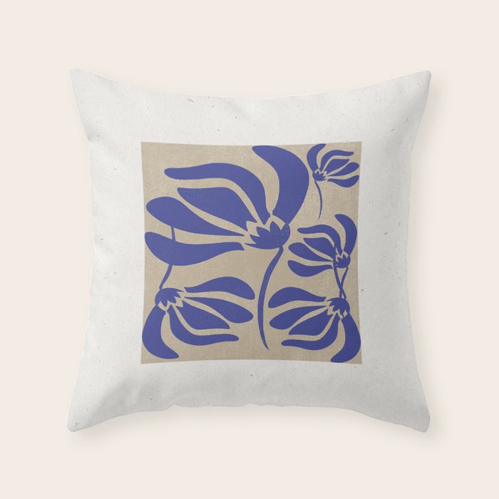Blue Garden Throw Pillow Gallery Image 6