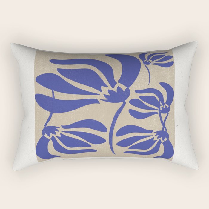 Blue Garden Rectangular Pillow Gallery Image 2