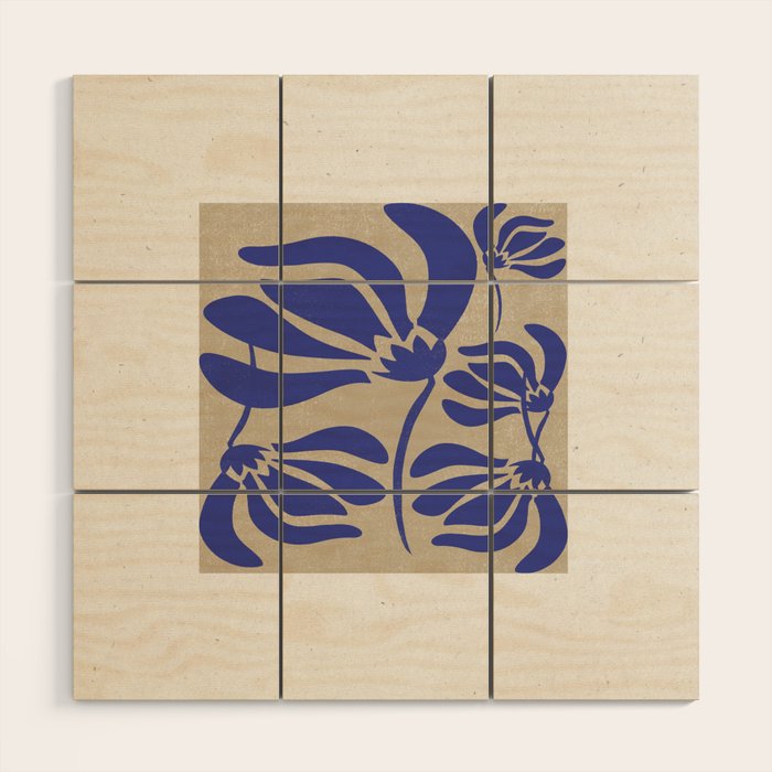 Blue Garden Wood Wall Art Gallery Image 1