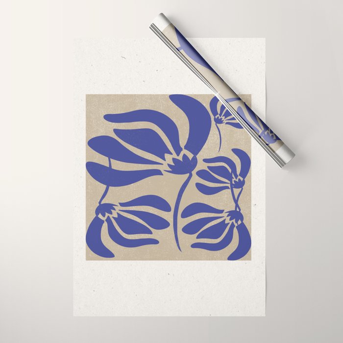 Blue Garden Wrapping Paper Gallery Image 1