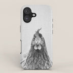 Chicken - Black & White iPhone Case Gallery Image 1