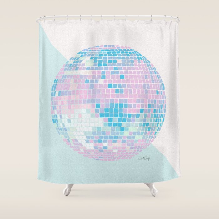 Disco Ball â Pastel Shower Curtain Gallery Image 1